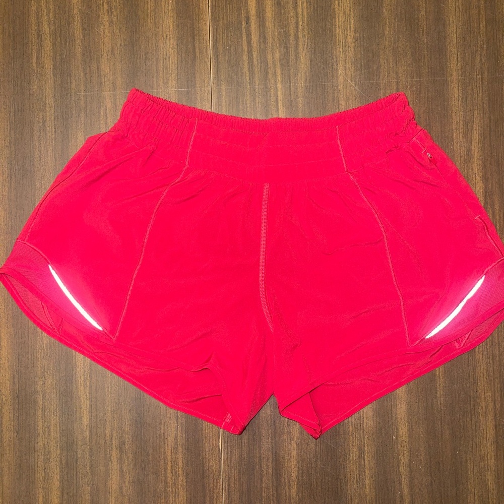 Lululemon Red Hotty Hot HR Shorts